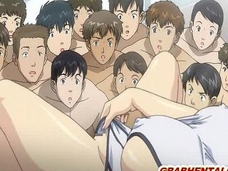hentai enceintes avec d'énormes seins percés tous les trous par tentacules