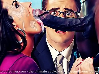 BBC Slut Hotwife Black Cock Worphing Interreacial Cuckold Kartun