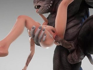 Pasangan gadis comel dengan raksasa besar ayam raksasa 3d lucah hidup liar