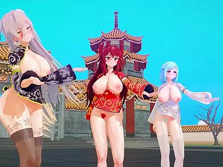 MMD virtual youtubers chinese pioneering year KKVMD  (by 熊野ひろ)