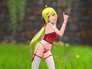 Chinese Girl M22 Hentai Leafless Winking League together MMD 3D Comme ci See red (CLIP)
